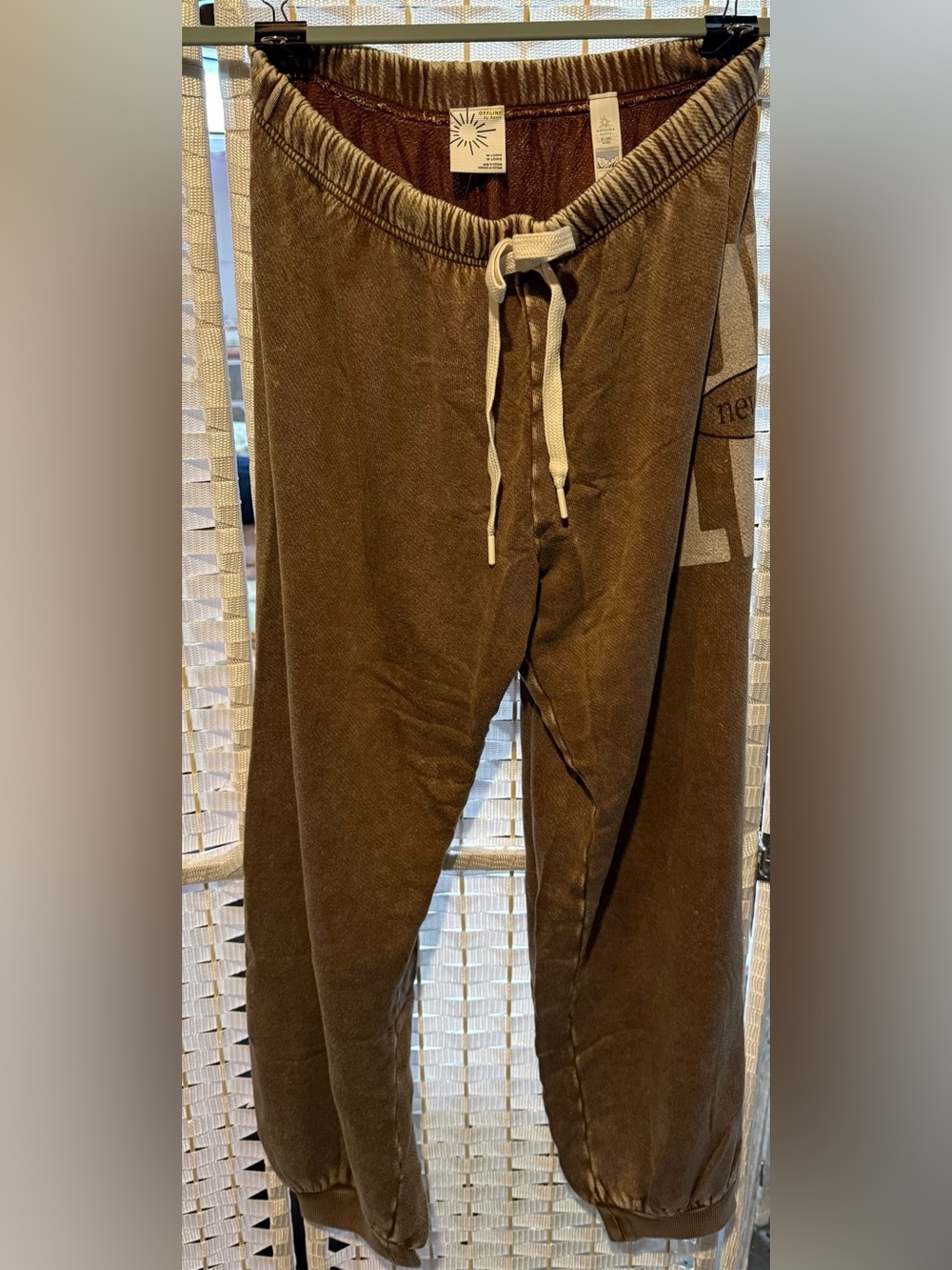 aerie Brown Drawstring Joggers